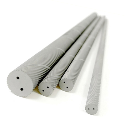Tungstênio helicoidal Rod Stock de Rod K15 OD 8.3mm do furo do líquido refrigerante do carboneto contínuo